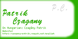 patrik czagany business card