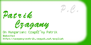 patrik czagany business card